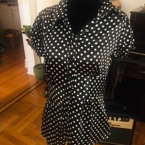 Swing Minnie Mouse vintage style polka dot blouse
